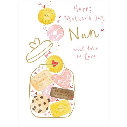 Nan With Lots Of Love Foiled Mother's Day Card