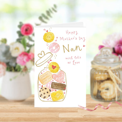 Nan With Lots Of Love Foiled Mother's Day Card