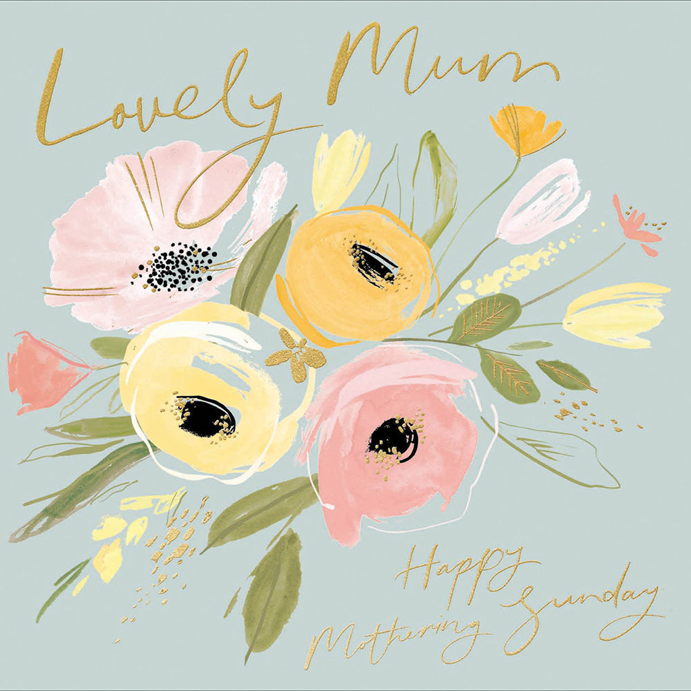 Lovely Mum Floral Foiled Mother's Day Card