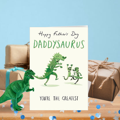 Happy Father's Day Daddysaurus Father's Day Greeting Card
