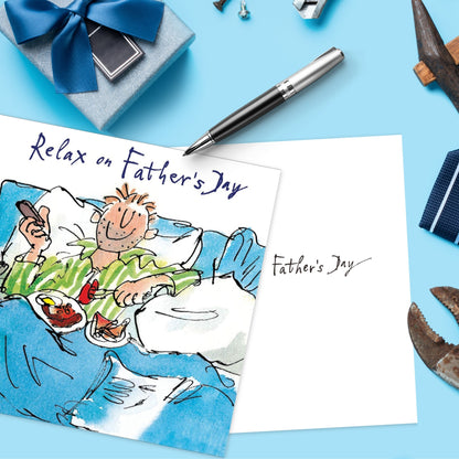 Quentin Blake Relax On Father's Day Greeting Card