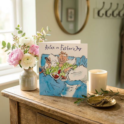 Quentin Blake Relax On Father's Day Greeting Card