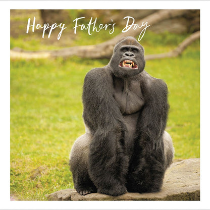 Silverback Say Cheese Happy Father's Day Greeting Card