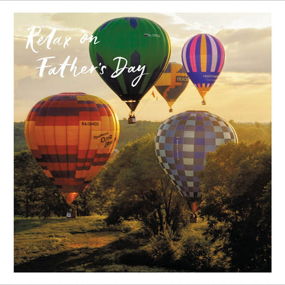 Hot Air Balloon Photographic Happy Father's Day Greeting Card
