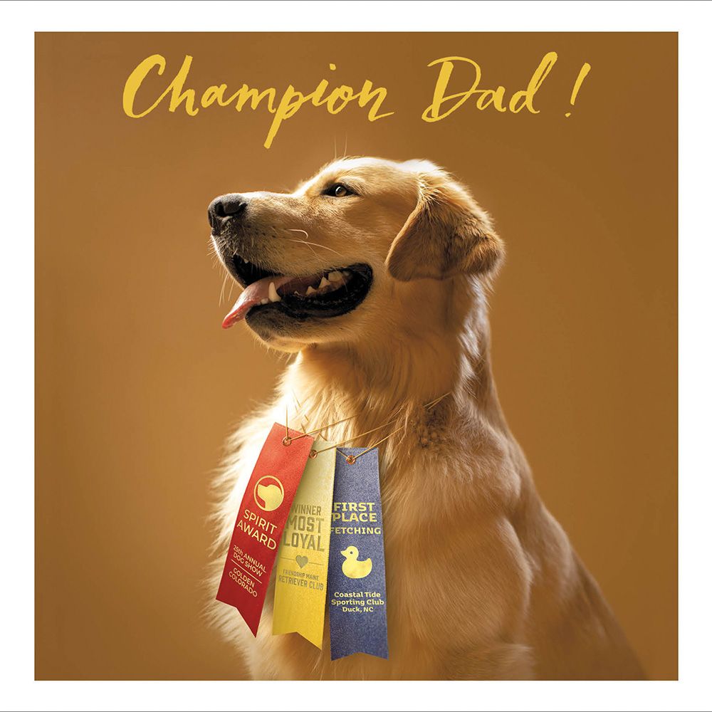 Champion Dad Loose Leashes Happy Father's Day Greeting Card