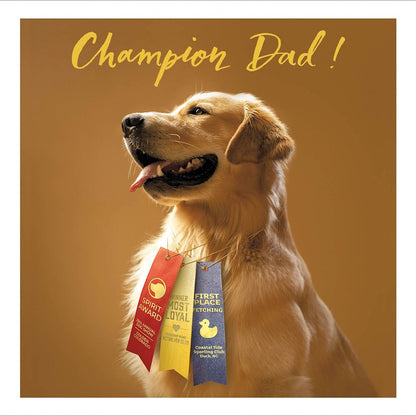 Champion Dad Loose Leashes Happy Father's Day Greeting Card