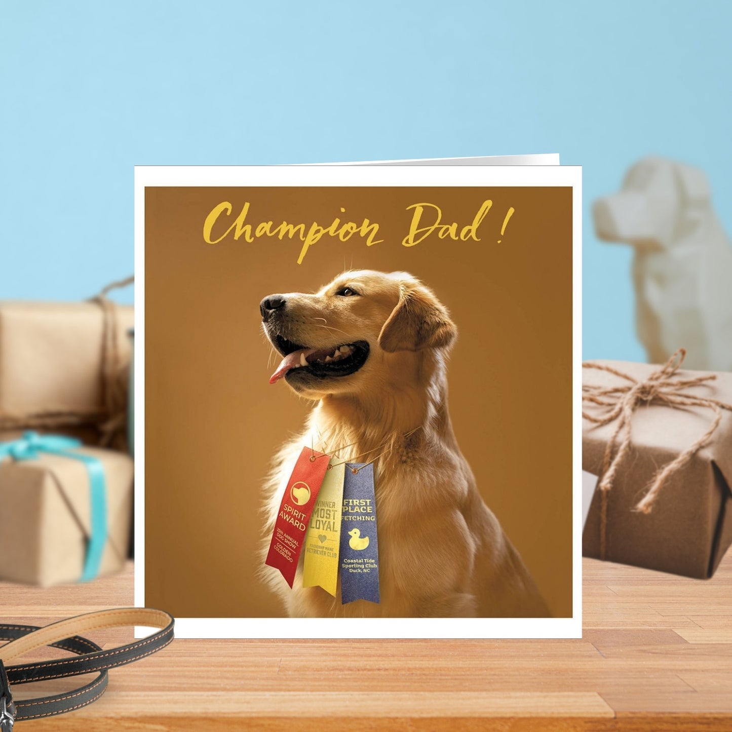 Champion Dad Loose Leashes Happy Father's Day Greeting Card