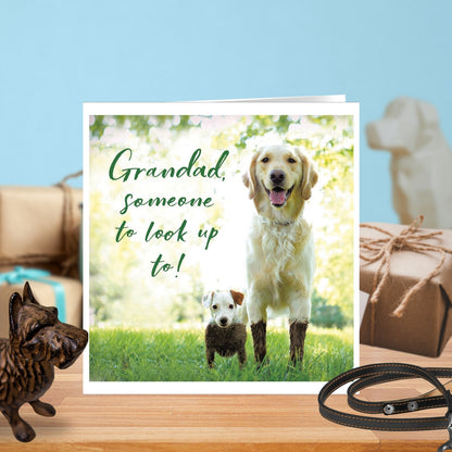 Grandad Loose Leashes Happy Father's Day Greeting Card