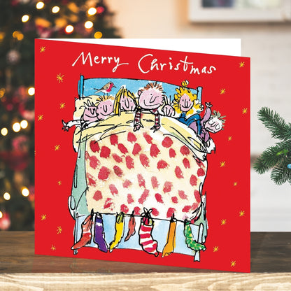 Quentin Blake Merry Christmas Kids Stockings Christmas Card