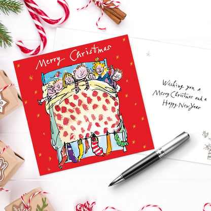 Quentin Blake Merry Christmas Kids Stockings Christmas Card