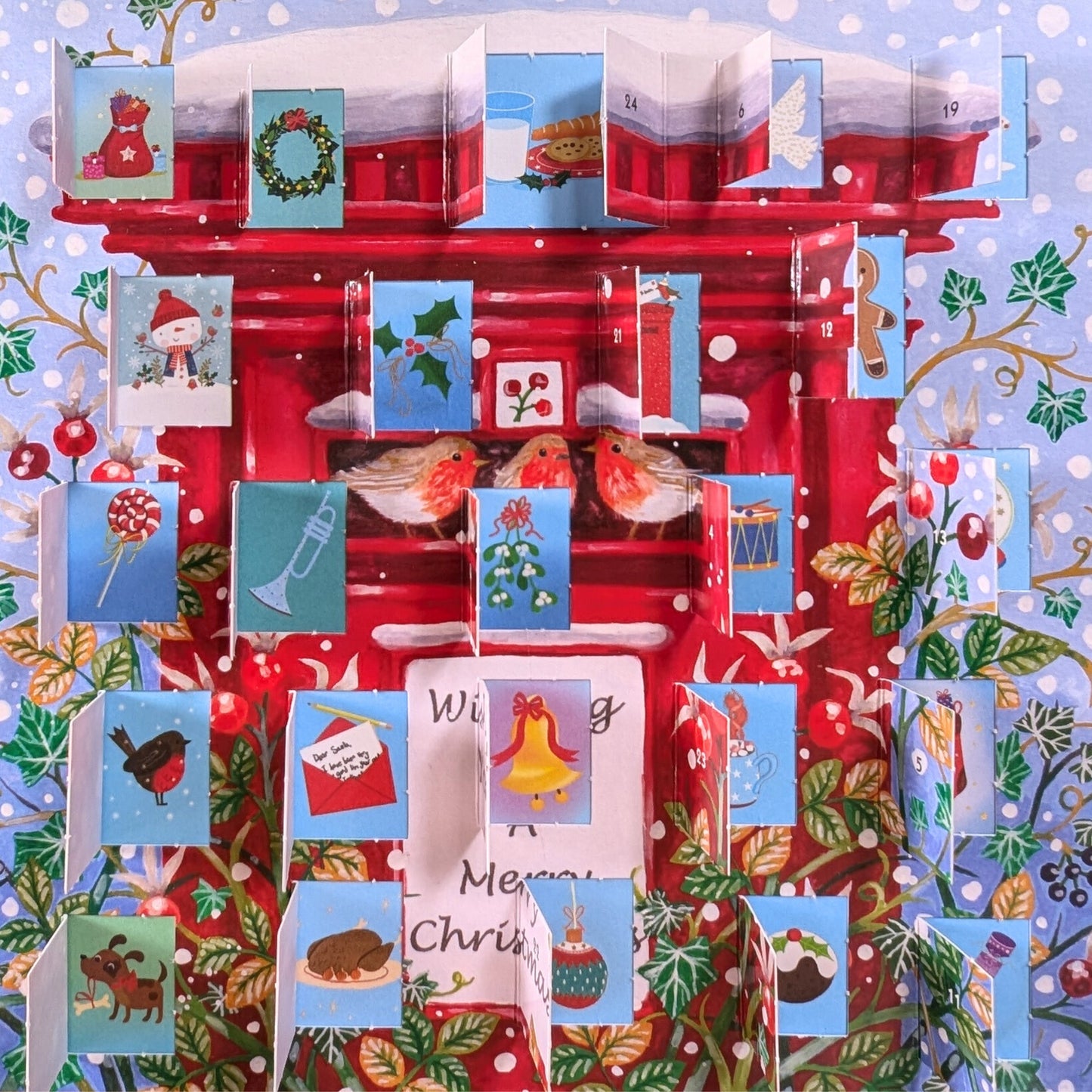 Traditional Advent Calendar Red Robin Home! Christmas Advent Calendar Gift Idea