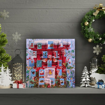 Traditional Advent Calendar Red Robin Home! Christmas Advent Calendar Gift Idea