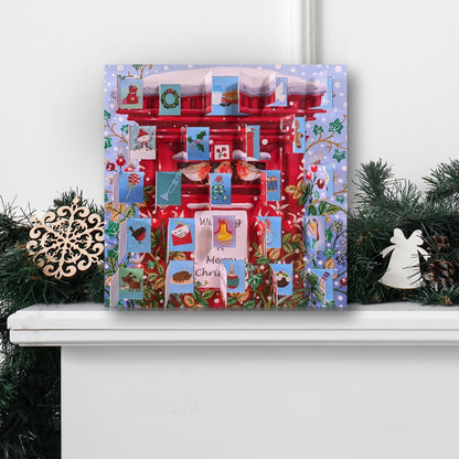 Traditional Advent Calendar Red Robin Home! Christmas Advent Calendar Gift Idea