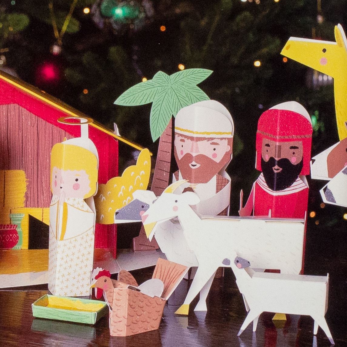 Large 3D Advent Calendar 24 Piece Nativity Set Christmas Advent Calendar Gift