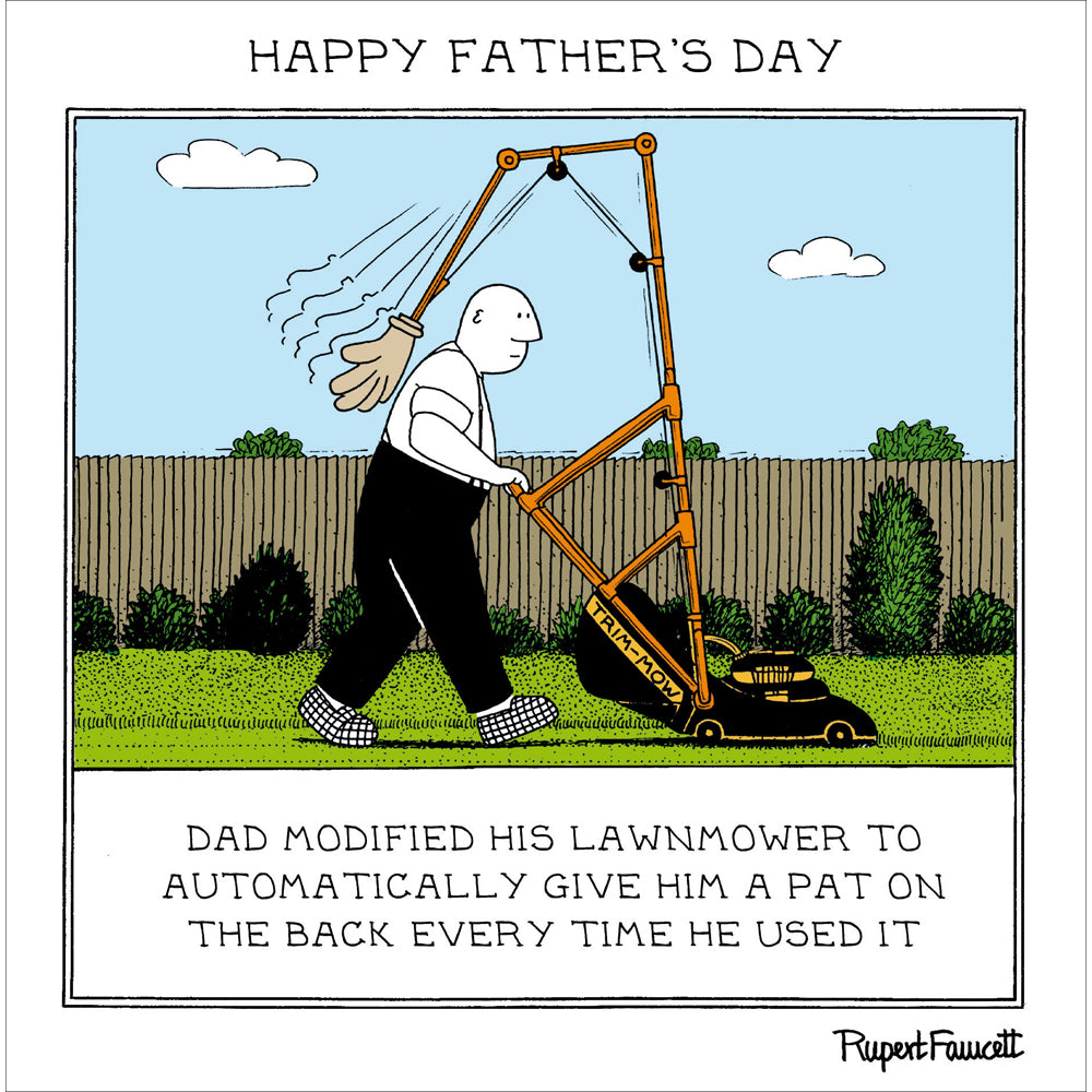 Fred Father's Day Pat On The Back Well Done Dad Funny Father's Day Greeting Card
