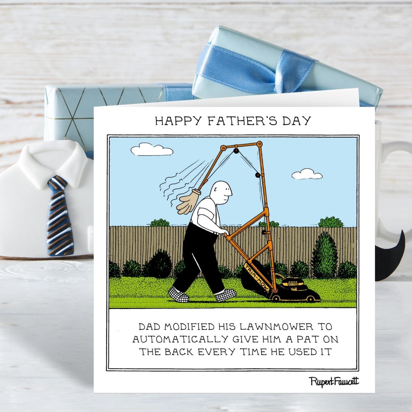 Fred Father's Day Pat On The Back Well Done Dad Funny Father's Day Greeting Card