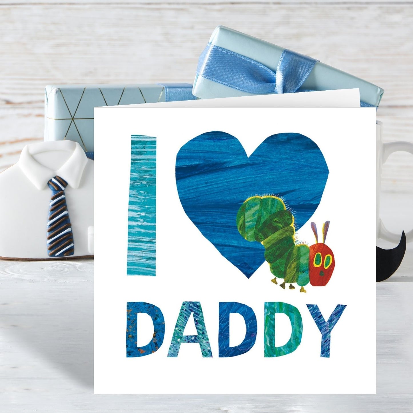 Hungry Caterpillar I Love Daddy Lovebug Father's Day Card Cute Greeting Card
