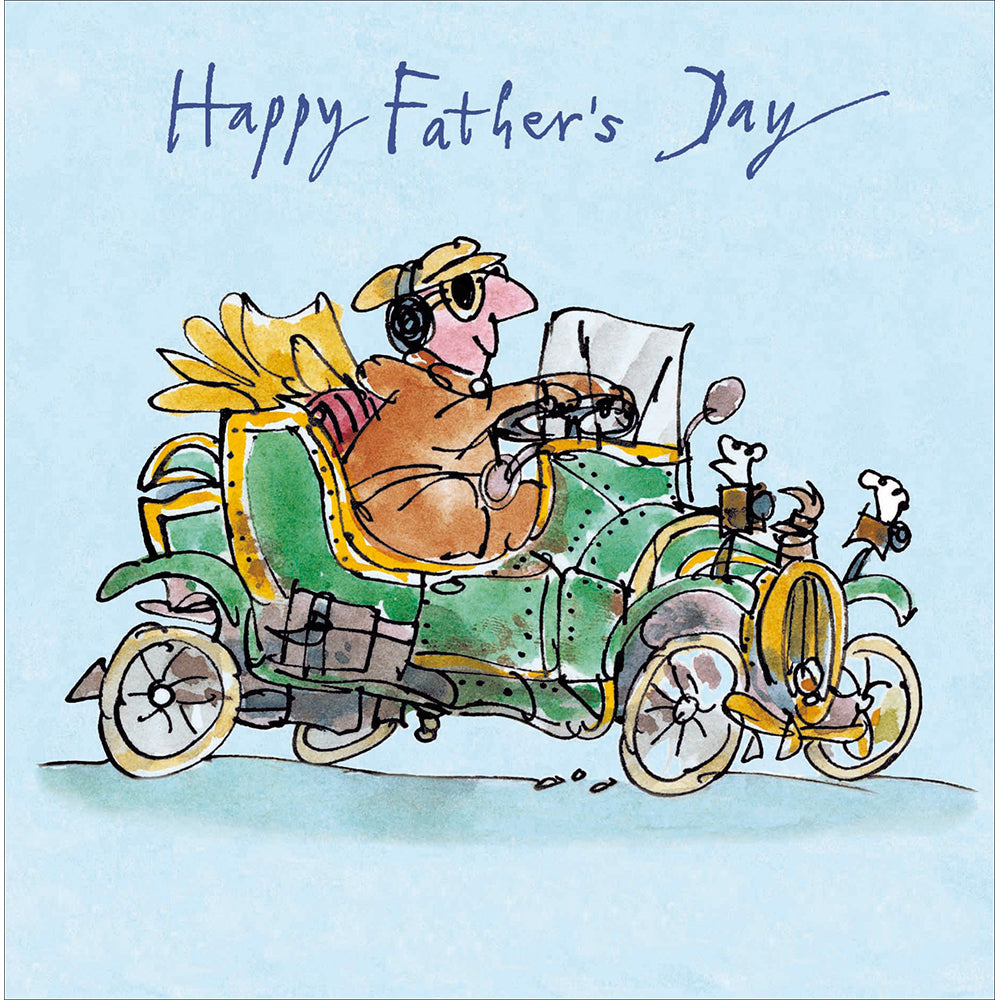 Quentin Blake Happy Father's Day Dad's Vintage Drive Father's Day Greeting Card