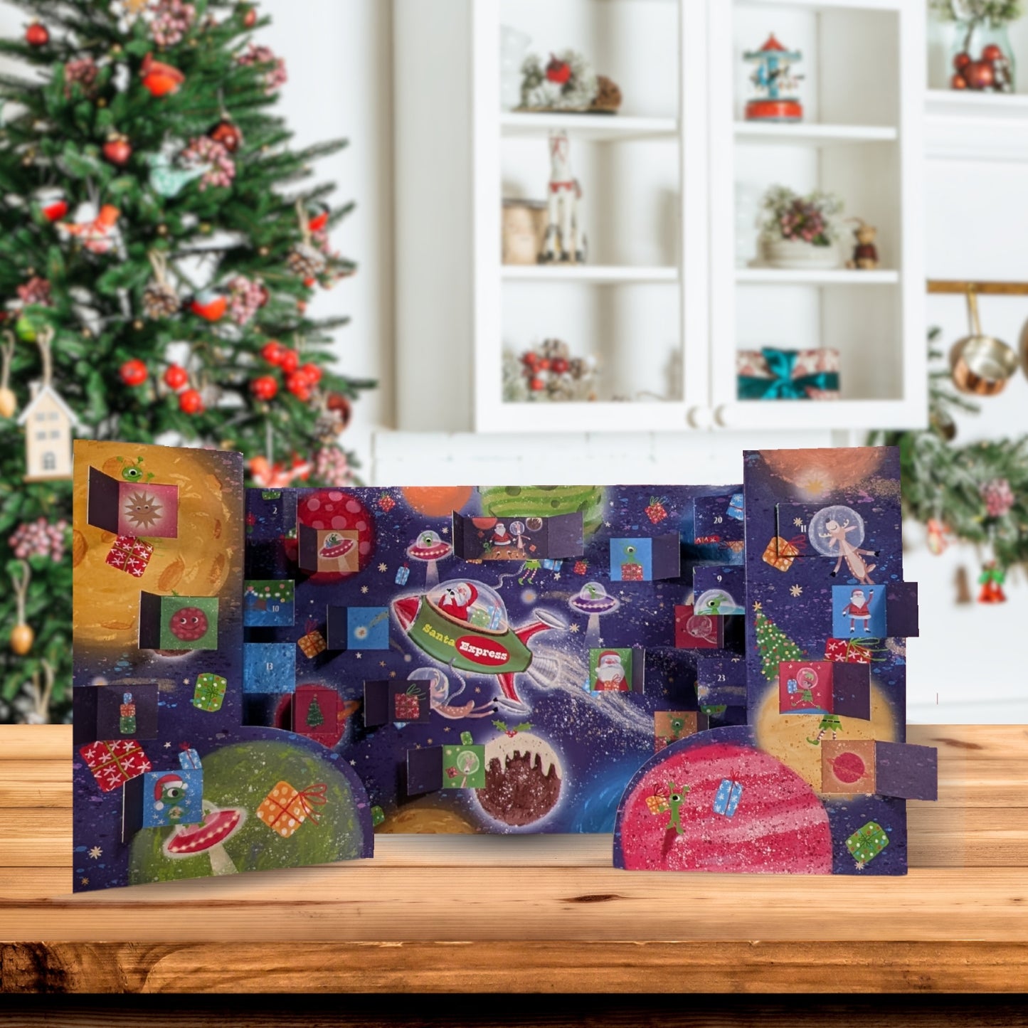 Traditional Advent Calendar Santa In Space Christmas Advent Calendar Gift Idea