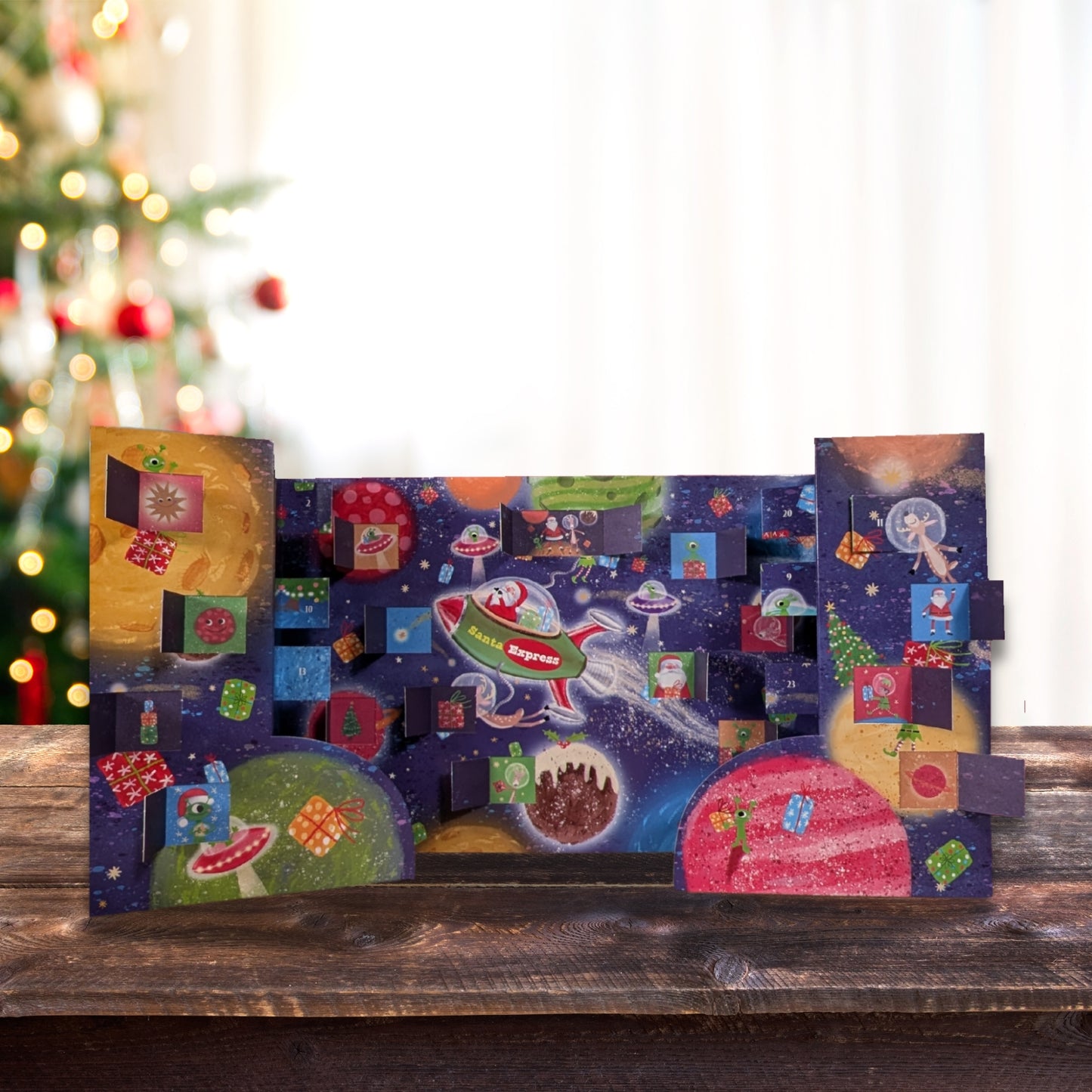 Traditional Advent Calendar Santa In Space Christmas Advent Calendar Gift Idea