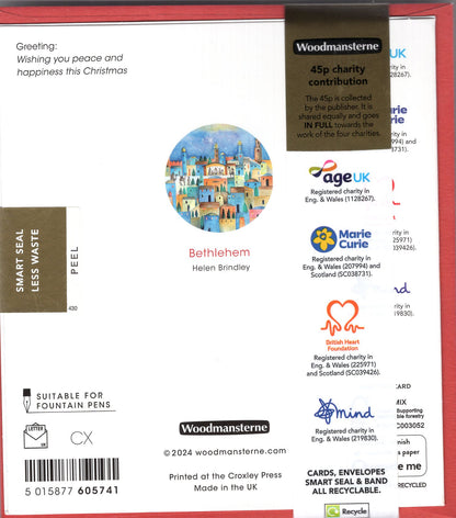 Pack Of 5 Bethlehem Starlight Magic! Charity Christmas Cards