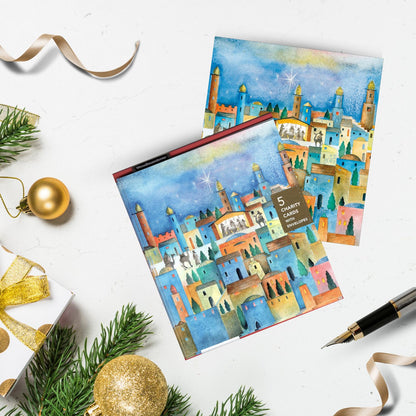 Pack Of 5 Bethlehem Starlight Magic! Charity Christmas Cards