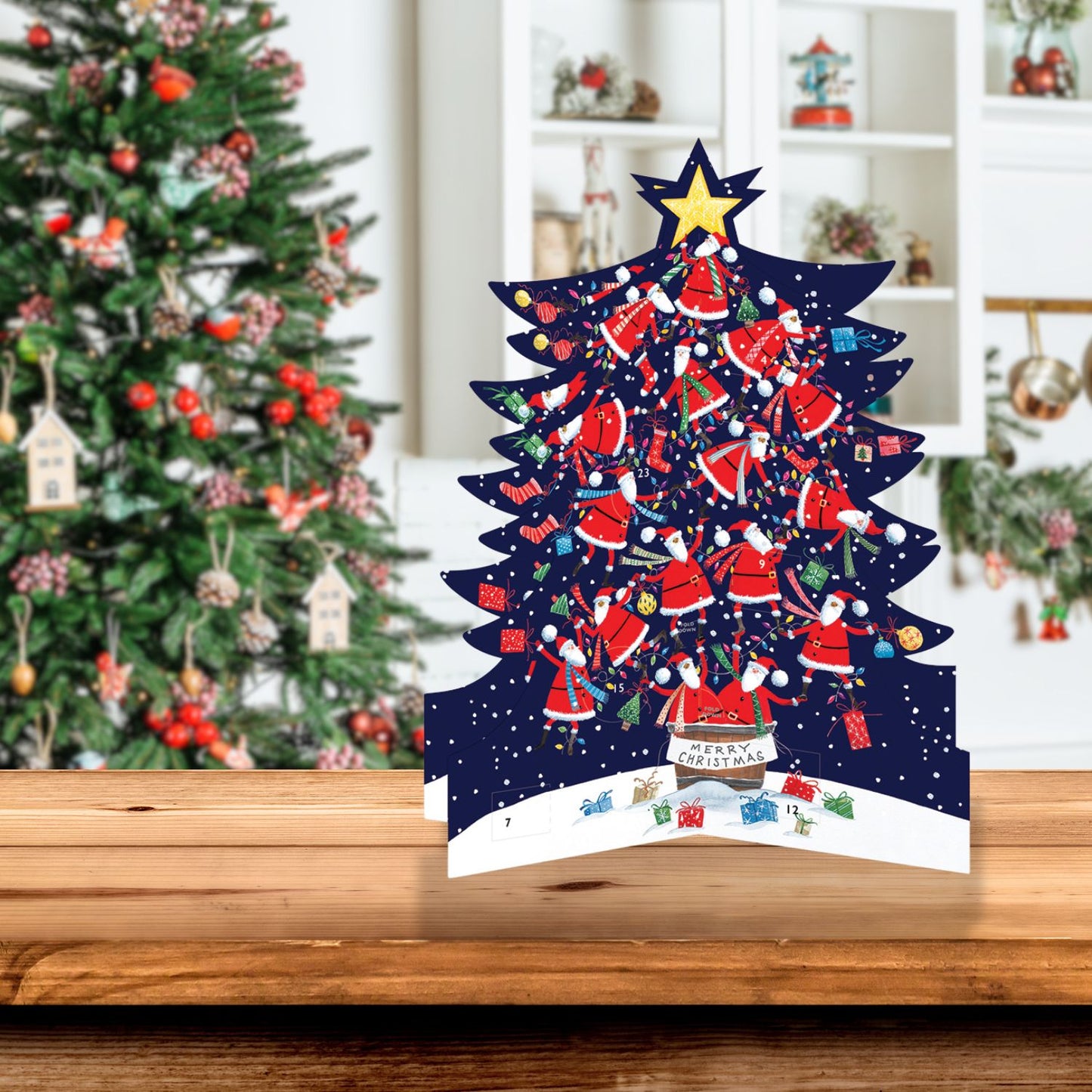 Large 3D Advent Calendar Santa Xmas Tree Christmas Advent Calendar Gift Idea