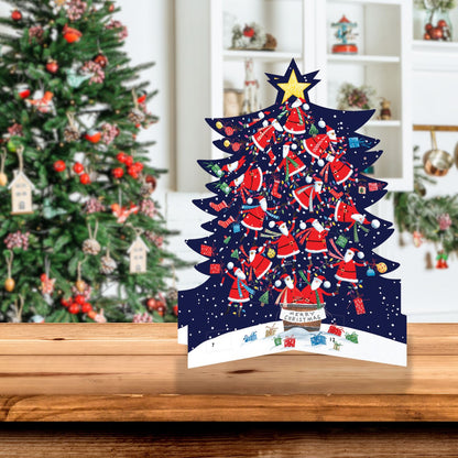 Large 3D Advent Calendar Santa Xmas Tree Christmas Advent Calendar Gift Idea