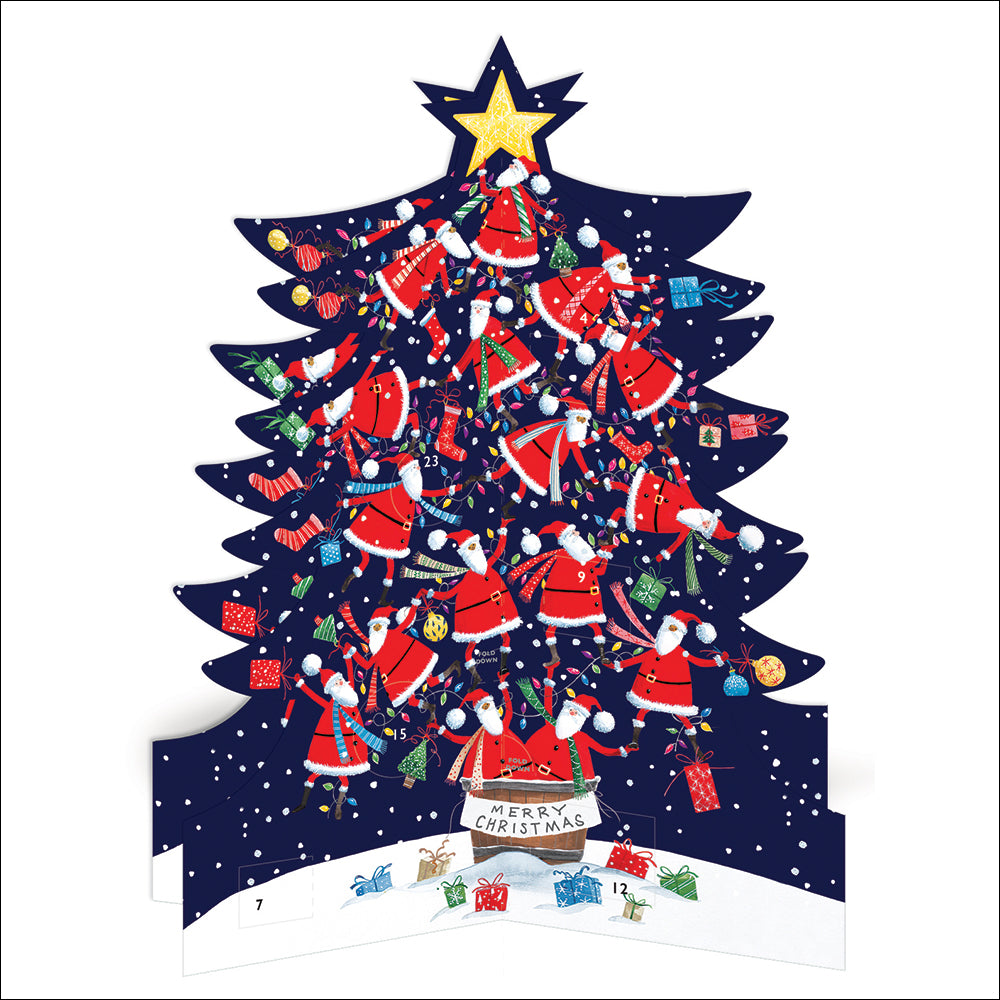 Large 3D Advent Calendar Santa Xmas Tree Christmas Advent Calendar Gift Idea