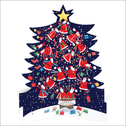 Large 3D Advent Calendar Santa Xmas Tree Christmas Advent Calendar Gift Idea