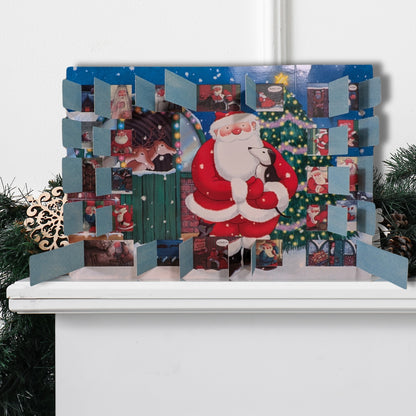 Traditional Advent Calendar Jolly Santa Christmas Advent Calendar Gift Idea