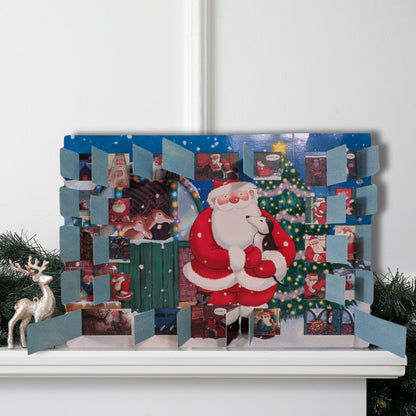 Traditional Advent Calendar Jolly Santa Christmas Advent Calendar Gift Idea