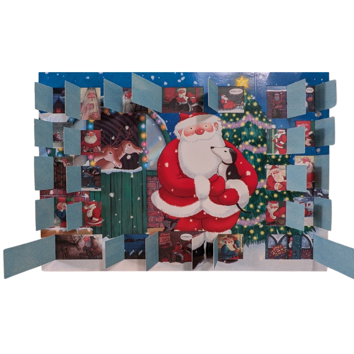 Traditional Advent Calendar Jolly Santa Christmas Advent Calendar Gift Idea