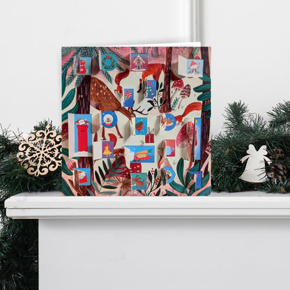 Advent Calendar Card Woodland Animal Magic Christmas Advent Card