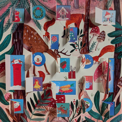 Advent Calendar Card Woodland Animal Magic Christmas Advent Card