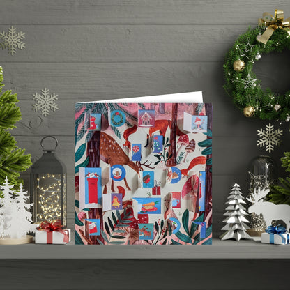 Advent Calendar Card Woodland Animal Magic Christmas Advent Card