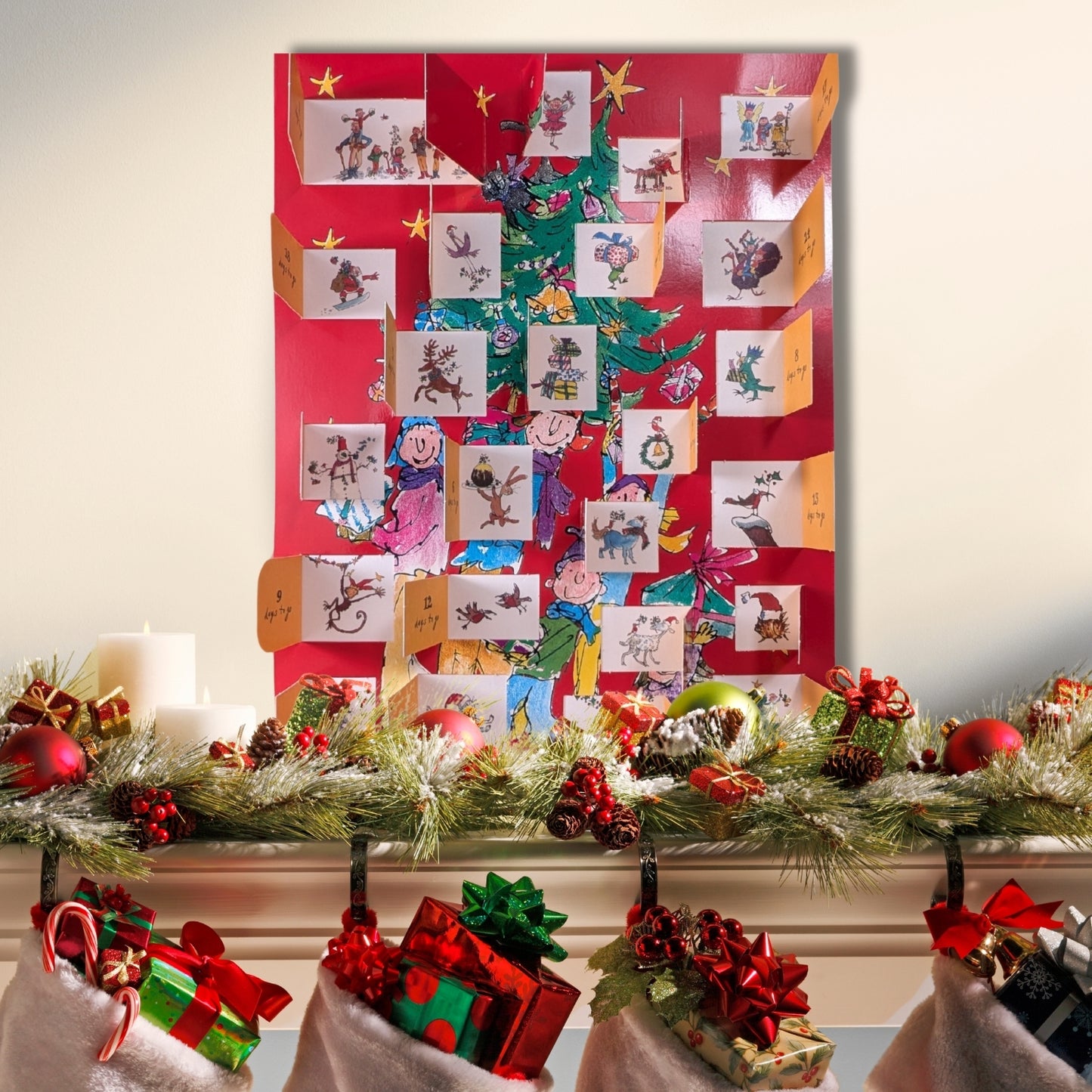 Traditional Advent Calendar Quentin Blake Tree-Mendous Fun! Xmas Advent Calendar