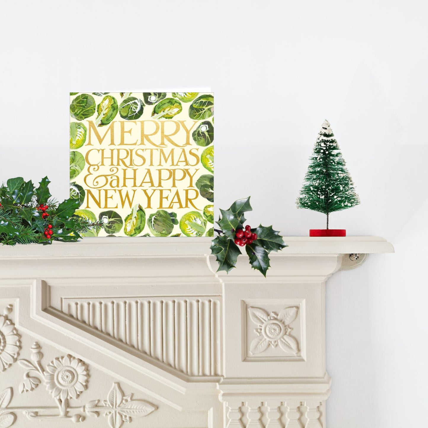 Emma Bridgewater Merry Christmas & Happy New Year Artistic Sprout Christmas Card