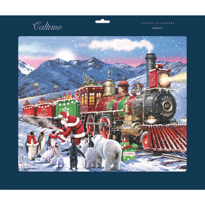 Traditional Freestanding Picture Advent Calendar Santa's Express Christmas Gift