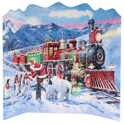 Traditional Freestanding Picture Advent Calendar Santa's Express Christmas Gift