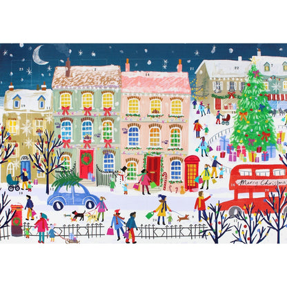 Traditional Picture Advent Calendar Fun Festive Street Christmas Countdown Gift