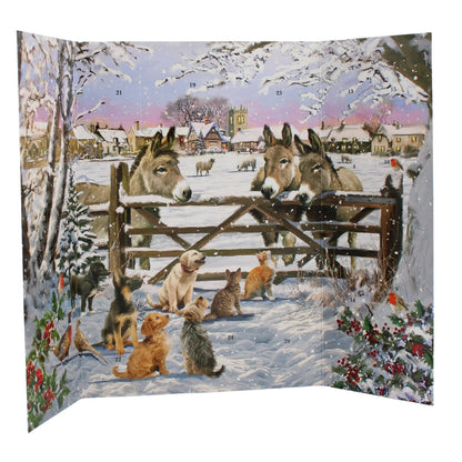 Traditional Picture Advent Calendar Animal Friends Christmas Countdown Gift