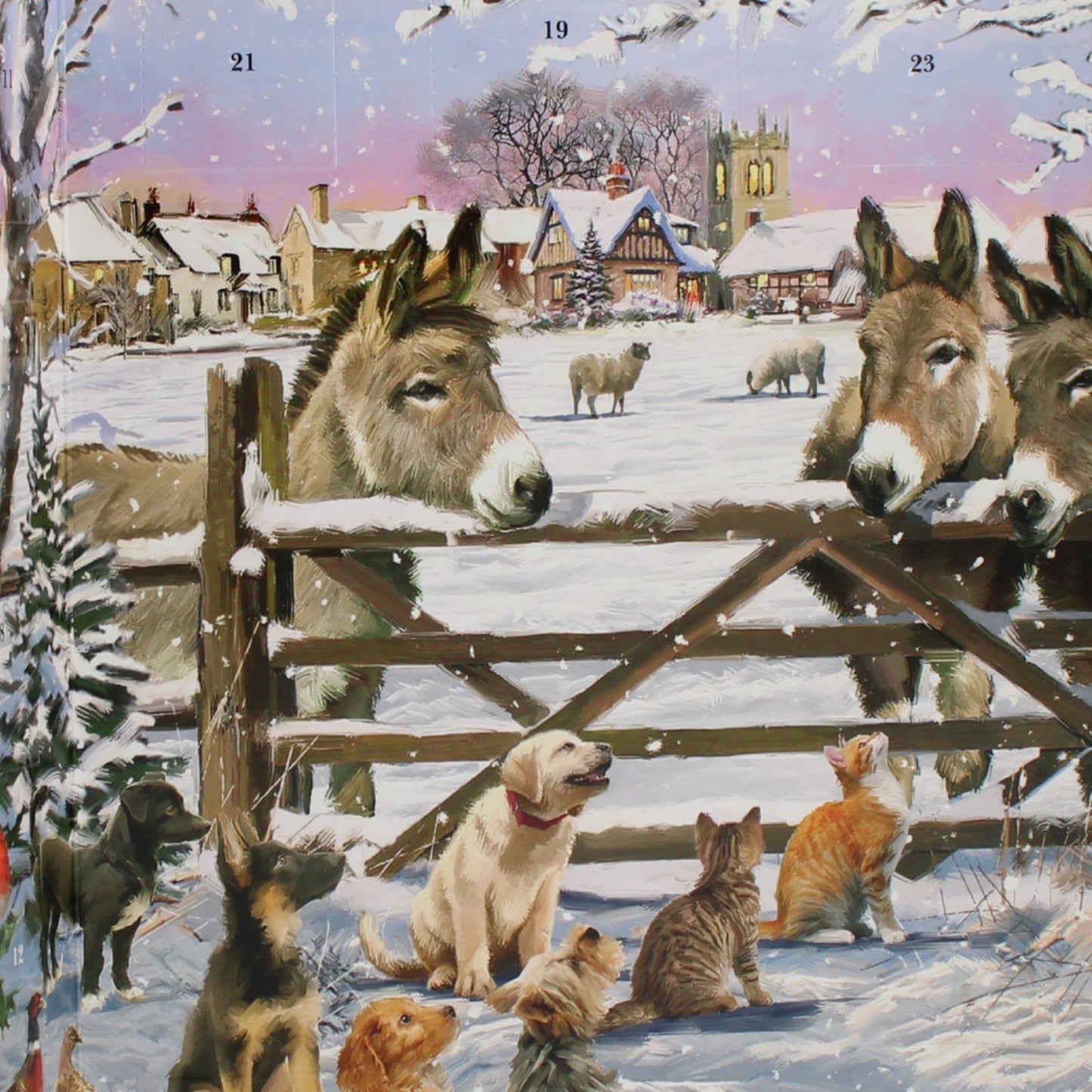 Traditional Picture Advent Calendar Animal Friends Christmas Countdown Gift