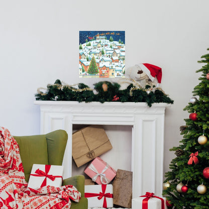Traditional Picture Advent Calendar Christmas Eve Rooftops Xmas Countdown Gift