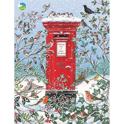 Large Traditional Picture Advent Calendar RSPB Birds Christmas Countdown Gift