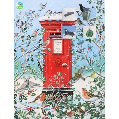 Large Traditional Picture Advent Calendar RSPB Birds Christmas Countdown Gift