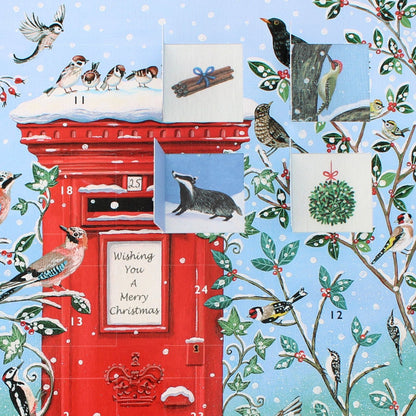 Large Traditional Picture Advent Calendar RSPB Birds Christmas Countdown Gift