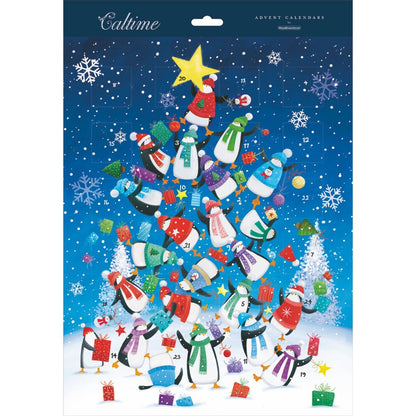 Large Traditional Picture Advent Calendar Penguin Tree Christmas Countdown Gift