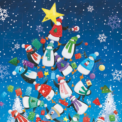 Large Traditional Picture Advent Calendar Penguin Tree Christmas Countdown Gift