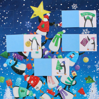 Large Traditional Picture Advent Calendar Penguin Tree Christmas Countdown Gift